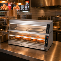 Vitrine commerciale oeuf de poulet frit 1500 mm gros chauffe-aliments