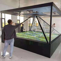 2.5M 3D Modèle Pyramide Holographique Table De Sable Vitrine Démonstration D'objets Réels Pour Une Utilisation En Intérieur OEM Société Immobilière
