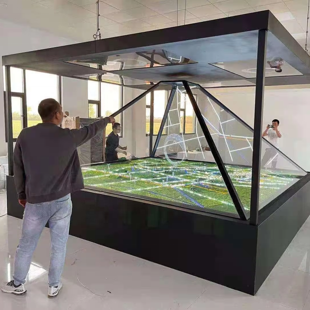 2.5M 3D Model Pyramid Holographic Sand Table Showcase Real Object Demonstration for Indoor Use OEM Real Estate Company