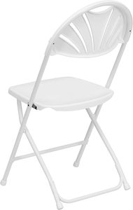 800lbs portátil barato al aire libre de la boda de plástico plegable de la boda ventilador trasero blanco plegable sillas para eventos - Product Image 3