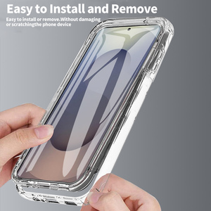 360 couverture de téléphone transparente de <span class=keywords><strong>Protection</strong></span> complète pour <span class=keywords><strong>Samsung</strong></span> <span class=keywords><strong>galaxy</strong></span> S25 Ultra S24 Plus coque de téléphone anti-chute transparente - Product Image 5