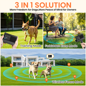 Collar de Adiestramiento para Perros con Valla Electrónica Inalámbrica Ajustable a Prueba de Agua para Exteriores con Protección de Área Restringida - Product Image 2