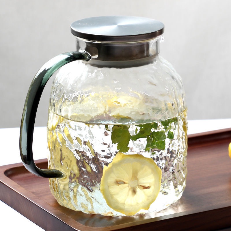 large capacity 1.8l borosilicate glass Pitcher heat-resistant glass cold water bottle cool kettle glass jug