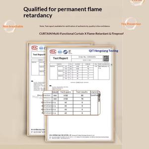 Cortina Ignífuga de Poliéster Gris Clase B1 <span class=keywords><strong>con</strong></span> Alto Nivel de Sombreado para Hoteles, Salas de Ordenadores, Cibercafés, Dormitorios Escolares - Product Image 1