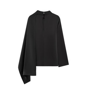 Camicia da donna primavera 2026, nuova moda casual, design a scialle, stile retrò chic a maniche lunghe. - Product Image 2
