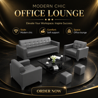 Grand Canapé Moderne pour Réception de Bureau, Mobilier Professionnel et de Salon