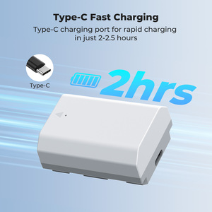 Batterie d'appareil photo K&F Concept 2600mAh pour <span class=keywords><strong>Sony</strong></span> NP-FZ100 Blanc-Gris Pack double Options de charge multiples Port de charge USB/Type-C - Product Image 6