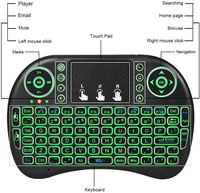 Miniteclado inalámbrico portátil i8 2,4G, con panel táctil y receptor USB, Control remoto para portátil, PC, tabletas, Mac, TV, Xbox, PS3