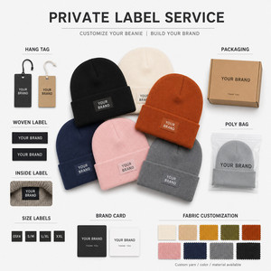 Custom Logo Knitted <b>Beanie</b> <b>Hat</b> 40 Colors Soft Acrylic Winter Warm Skull Cap Wholesale Promotional Blank Cuffed <b>Beanie</b> Unisex - Product Image 5