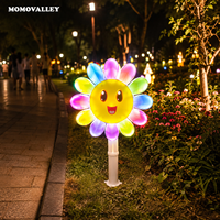 Sculpture florale LED à changement de couleur MOMOVALLEY pour centre commercial, exposition en extérieur, jardin, organisateur d'événements, projet commercial