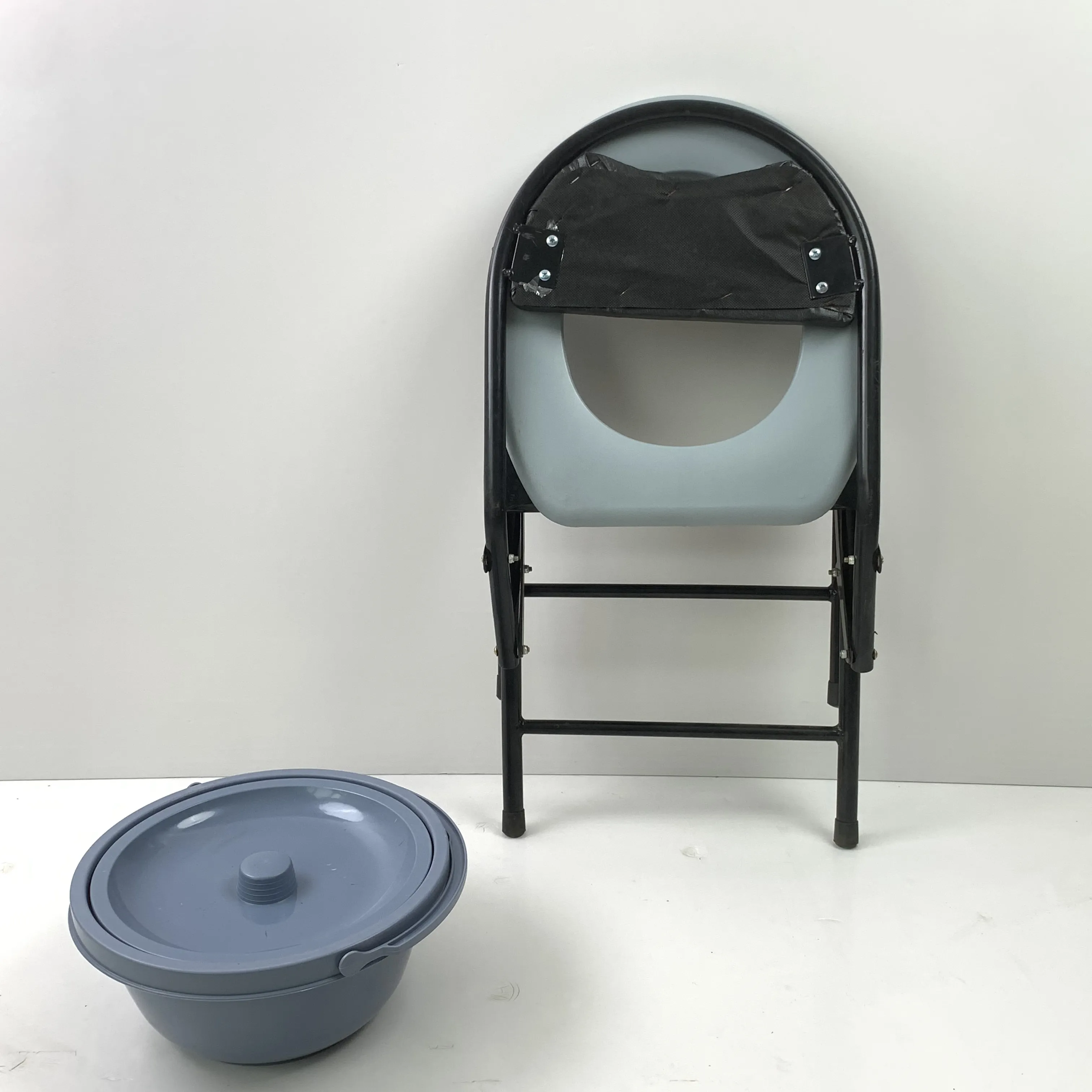 Fabricant en gros siège de toilette pliable portable pour les personnes âgées handicapées chaise de toilette en aluminium durable