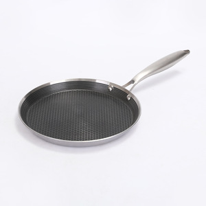 Poêle à frire en acier inoxydable à nid d'abeilles pleine surface, compatible tous feux, sans couvercle, pour œufs – Vente chaude transfrontalière - Product Image 1