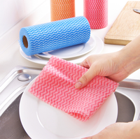 Serviettes jetables en tissu non-tissé de polyester lavables, non pelucheuses, pour cuisine et ménage, faciles à nettoyer, résistantes aux taches d'huile