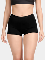 Culotte Boxer Femme en Coton à Taille Élastique Large et Haute Qualité, Taille Mi-Haute, Couverture Complète, Bleue
