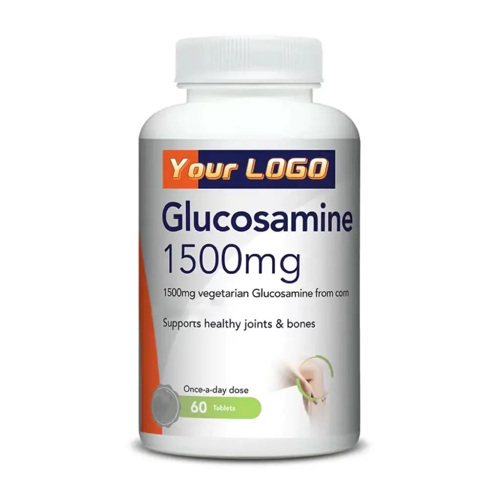 ที่มีคุณภาพสูง Chondroitin ที่มี Glucosamin แท็บเล็ตโลโก้ของคุณ Glucosamine 1500มิลลิกรัมสนับสนุนร่วม