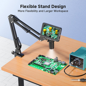 Flex Digital 5-inch Screen 1000X Magnification Flexible Arm for Soldering Electronics Repair Plants PC View LP050-TZ1B LED Light - Product Image 1