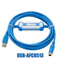 Câble de programmation USB-AFC8513/8503 avec connecteurs plaqués or, isolation en PVC, communication RS485 pour systèmes de contrôle industriels