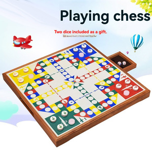 Juego de Ludo Clásico de Madera, Tablero de <span class=keywords><strong>Ajedrez</strong></span> Volador de Gran Tamaño con Dados y Piezas, para Reuniones Familiares e Ideas de Regalo - Product Image 2
