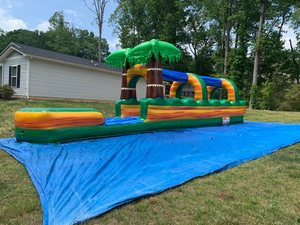 מסחרי 30ft 18 רגל גבוה 20 רגל 20 מטר לפוצץ שקופיות ורוד לקפוץ טירות עץ דקל מים מתנפחים פארק שקופיות למכירה - Product Image 3