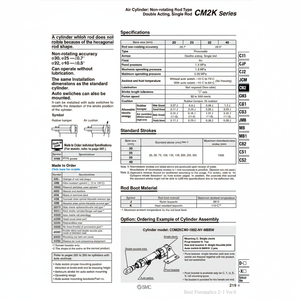 Pièces pneumatiques CDM2KB20-30Z de cylindre d'air pneumatique SMC - Product Image 1