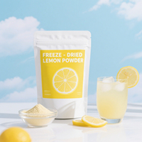 Poudre de citron lyophilisée de marque privée, poudre de fruit de citron riche en vitamine C, poudre de jus de citron pour aliments, boissons et gâteaux