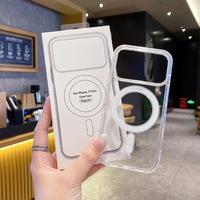 Coque de téléphone transparente magnétique antichoc de haute qualité pour iPhone 18 17 Pro Max 16 Plus, compatible avec la charge sans fil, avec boîte