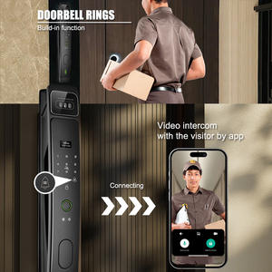 Serrure de Porte intelligente กล้องไฟฟ้าพื้นผิวโค้งล็อคประตูดิจิตอลพร้อม<span class=keywords><strong>รีโมท</strong></span>คอนโทรล - Product Image 6