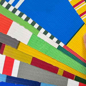 Rouleau de bâche imperméable en PVC multicolore à rayures pour l'extérieur - Product Image 1