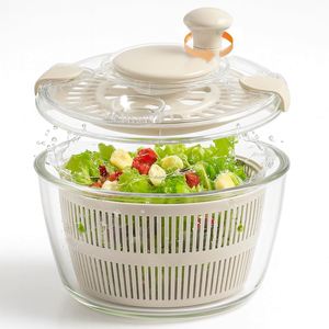 Manual Plastic 4.5L Capacity Dishwasher Safe <b>Salad</b> <b>Tools</b>-Fruit and Vegetable <b>Salad</b> Mixer Spinner for Kitchenware - Product Image 1