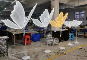 โคมไฟแขวนผีเสื้อเรืองแสง LED เรียบอุปกรณ์ตกแต่งพื้นโคมไฟตกแต่งรูปผีเสื้อ - Product Image 4