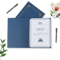 Porte-diplôme personnalisé A4 A5 avec logo, multicolore, avec bordure dorée