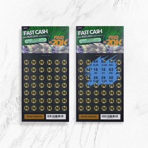 Billets de loterie personnalisés à gratter, conception gratuite, fabricant de cartes à gratter gagnantes - Product Image 2