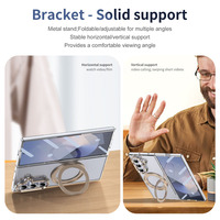 Étui magnétique pliable 360° pour Samsung Galaxy Z Fold 8 Ultra PC °   Support rotatif en métal compatible avec Z Fold 7 8, antichoc