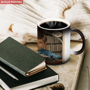 Frosted Black 11oz <b>Ceramic</b> <b>Mug</b> Heat Activated Drinking Cup Indoor Outdoor All Season Use - Product Image 2