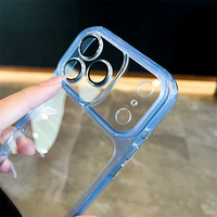 Coque de téléphone antichoc transparente et colorée de luxe avec cadre anti-chute pour iPhone 18 Pro Max 18 17 Pro – Housse de protection rigide transparente