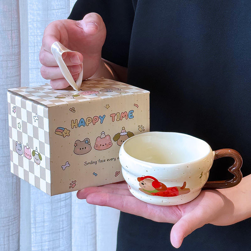 Chien à pois rouges