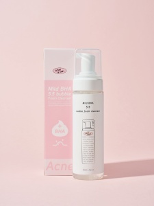 Soins de la peau coréens [What Skin] Nettoyant moussant à l'acide salicylique liquide BHA 5.5 pour peaux à tendance acnéique, sans parfum - Product Image 3