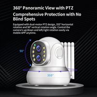 Caméra IP WiFi intelligente TUYA PTZ 1080P HD CMOS pour la sécurité intérieure avec audio bidirectionnel, vision nocturne, stockage sur carte TF et cloud