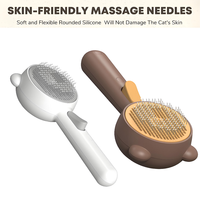 Brosse à vapeur pour animaux de compagnie pour chien et chat 3-en-1 Brosse de toilettage à vapeur pour l'épilation Peigne de pulvérisation autonettoyant avec brouillard