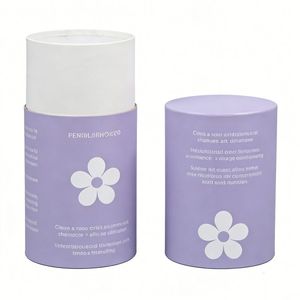 Boîte cylindrique auto-élevante en papier kraft recyclable, écologique, faite à la main, avec logo personnalisé, pour parfum, huile essentielle, bougie, cosmétiques, rouge à lèvres - Product Image 1