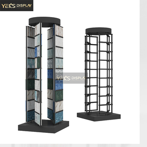 Tùy chỉnh kim loại Rack hiển thị với Matte kết cấu phong cách hiện đại OEM/ODM kim loại đứng cho đá gạch mẫu trong phòng trưng bày - Product Image 1