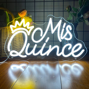 Quinceanera LED Enseigne Au Néon avec Bandes LED <span class=keywords><strong>Mis</strong></span> 15 Coing Fête D'anniversaire Décoration Murale Sweet 15 Anos Décoration Suspendue - Product Image 2