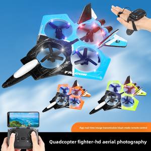 Avion télécommandé pour enfants RC Fighter <span class=keywords><strong>Jet</strong></span> avec lumière 360 Flip Quadcopter 2.4 GHz Connexion Débutant RC Avion Jouet - Product Image 2