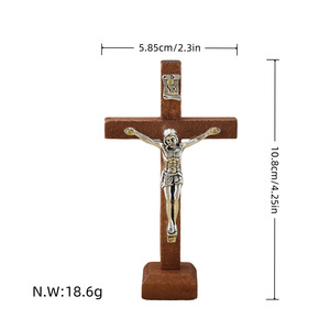 Fatto a mano religioso fai da te artigianato in legno grande croce decorazioni appese a parete gesus ciondolo croce in legno Charm Catholic muro <span class=keywords><strong>segni</strong></span> - Product Image 4