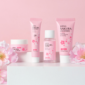 LAIKOU Japan Sakura Travel Kit Moisturizing Whitening Facial <b>Serum</b> Cream Shrink Pores Oil Control Nicotinamide Skin Care <b>Face</b> - Product Image 1