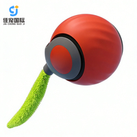 Jouets d'enrichissement pour chats modernes en silicone et PC rechargeables à 2 vitesses, balle interactive semi-automatique pour chats d'intérieur
