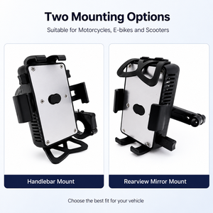 Handlebar Mobile Device Mount Cooler with Cooling Fan Stable <b>Clamp</b> for Motorcycle E-bike Scooter Bicycle - Product Image 2
