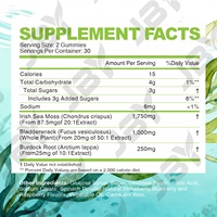 Gummies de mousse de mer biologique JBY OEM sous marque privée – Complément brut