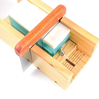 Ensemble d'outils de découpe de savon en pain de bois, moule à savon rectangulaire pour la fabrication de savon artisanal avec boîte en bois