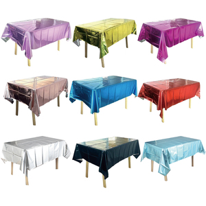 Single-Use Rose Gold Aluminum <b>Tablecloth</b> Solid Color for Graduation Christmas Easter <b>Parties</b> and Home Decorations - Product Image 1